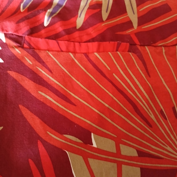 3GAP Women's Vintage Red Tropical Print Skirt  Size 8 - Picture 8 of 10